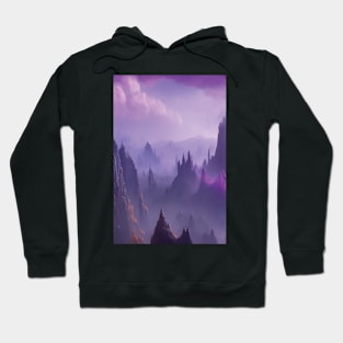 Purple Fantasy Mountains Hoodie